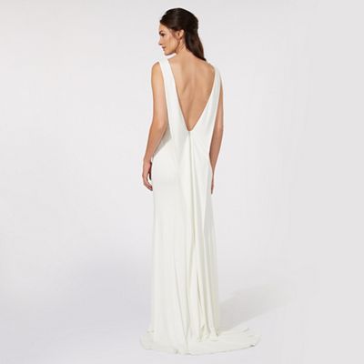 Ivory 'Jessica' jersey bridal dress